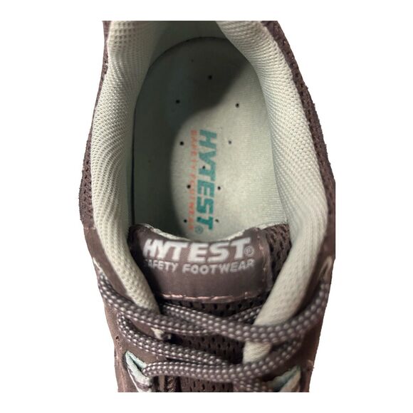 Hytest Opanka Slip-on Womens Size 7 Steel Toe Shoes Slip Resistant Gray & Teal - Picture 9 of 11